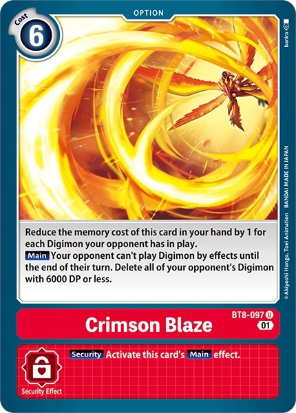 Crimson Blaze [BT8-097] [Revision Pack Cards] | Red Riot Games CA