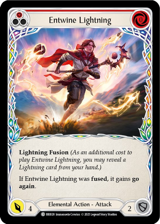 Entwine Lightning (Red) [BRI028] (Tales of Aria Briar Blitz Deck)  1st Edition Normal | Red Riot Games CA