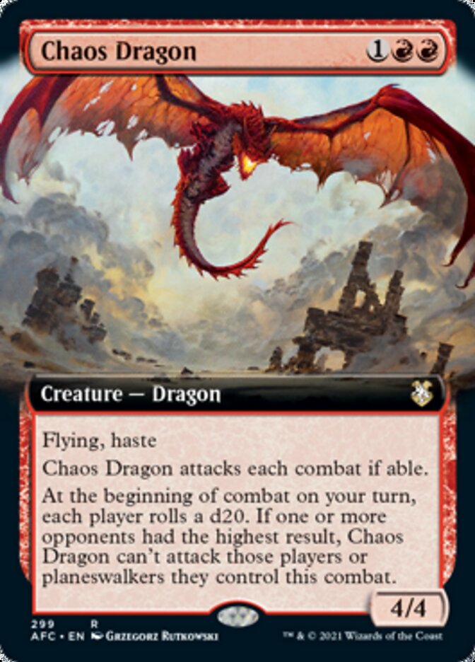 Chaos Dragon (Extended Art) [Dungeons & Dragons: Adventures in the Forgotten Realms Commander] | Red Riot Games CA