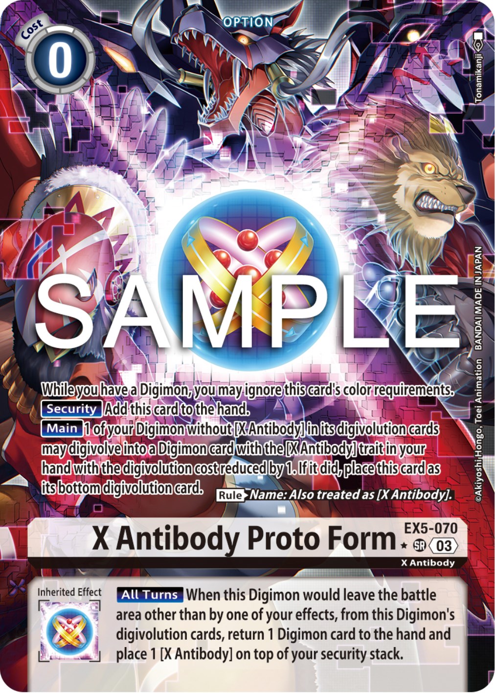 X Antibody Proto Form [EX5-070] (Alternate Art) [Animal Colosseum] | Red Riot Games CA