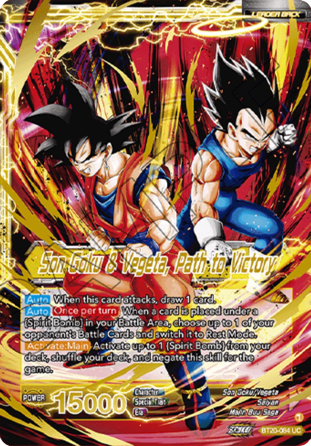SS Vegito // Son Goku & Vegeta, Path to Victory (Giant Card) (BT20-084) [Oversized Cards] | Red Riot Games CA