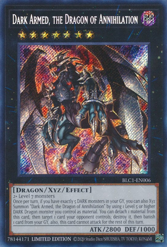 Dark Armed, the Dragon of Annihilation [BLC1-EN006] Secret Rare | Red Riot Games CA