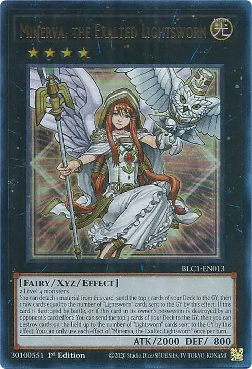 Minerva, the Exalted Lightsworn [BLC1-EN013] Ultra Rare | Red Riot Games CA