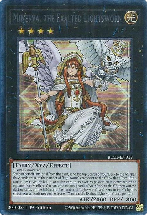 Minerva, the Exalted Lightsworn (Silver) [BLC1-EN013] Ultra Rare | Red Riot Games CA