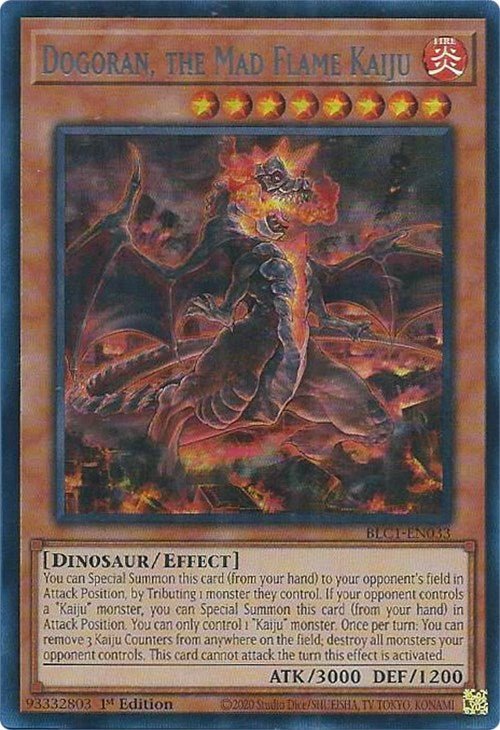 Dogoran, the Mad Flame Kaiju (Silver) [BLC1-EN033] Ultra Rare | Red Riot Games CA