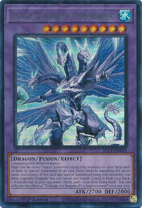 Trishula, the Dragon of Icy Imprisonment (Silver) [BLC1-EN045] Ultra Rare | Red Riot Games CA