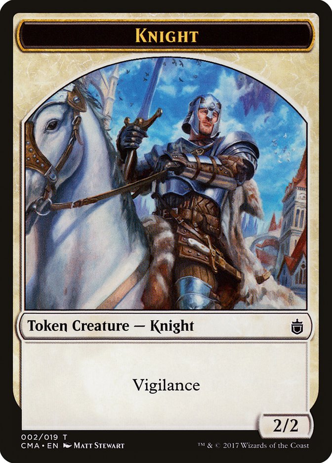 Knight Token [Commander Anthology Tokens] | Red Riot Games CA