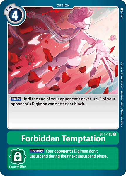 Forbidden Temptation [BT1-113] [Release Special Booster Ver.1.0] | Red Riot Games CA