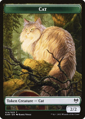 Human Warrior // Cat Double-Sided Token [Kaldheim Tokens] | Red Riot Games CA