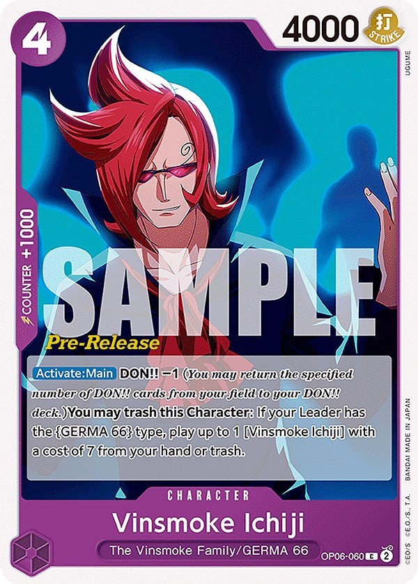 Vinsmoke Ichiji [Wings of the Captain Pre-Release Cards] | Red Riot Games CA