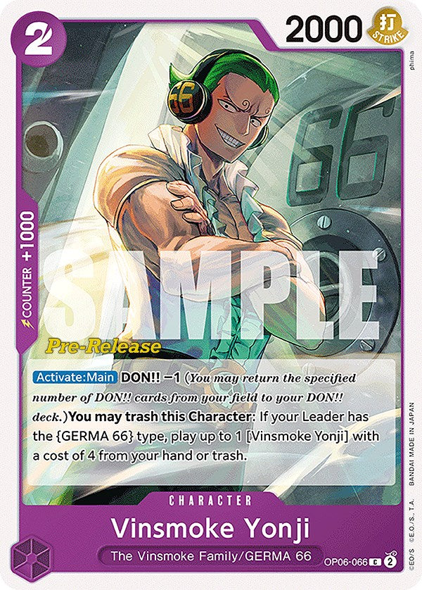 Vinsmoke Yonji [Wings of the Captain Pre-Release Cards] | Red Riot Games CA