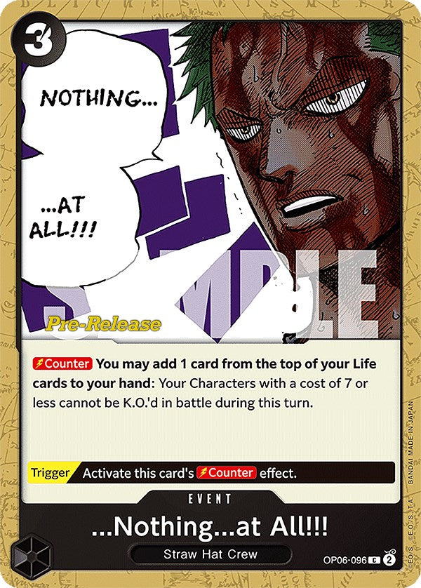 ...Nothing...at All!!! [Wings of the Captain Pre-Release Cards] | Red Riot Games CA