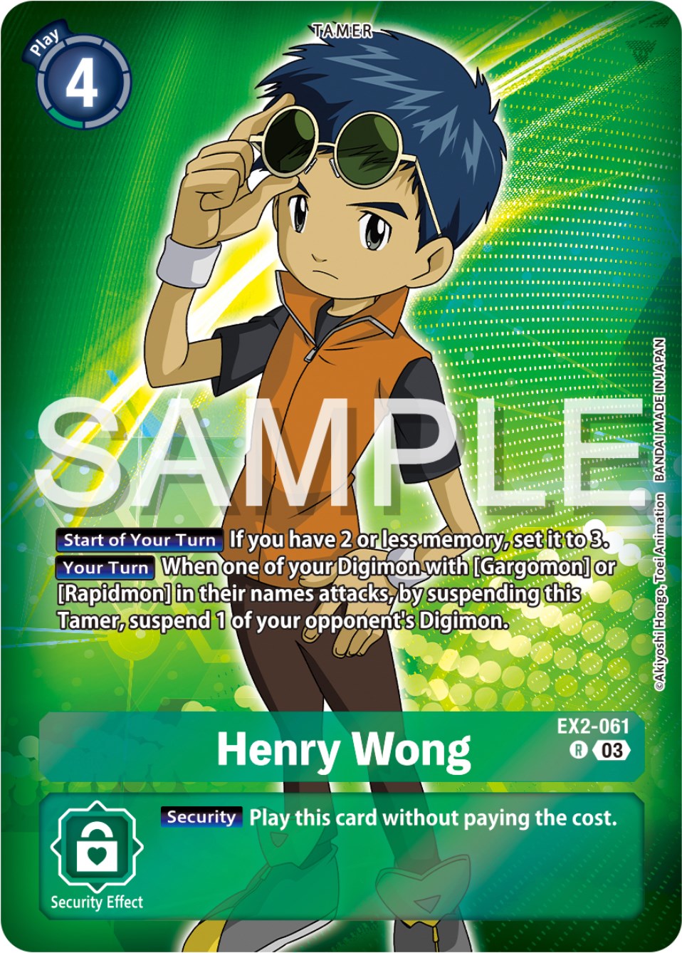 Henry Wong [EX2-061] (Reprint) [Starter Deck: Double Typhoon Advanced Deck Set] | Red Riot Games CA