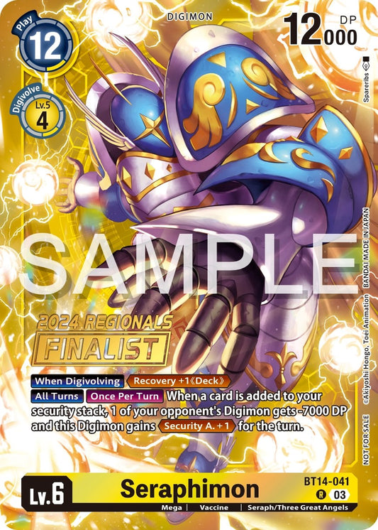 Seraphimon [BT14-041] (2024 Regionals Finalist) [Blast Ace Promos]