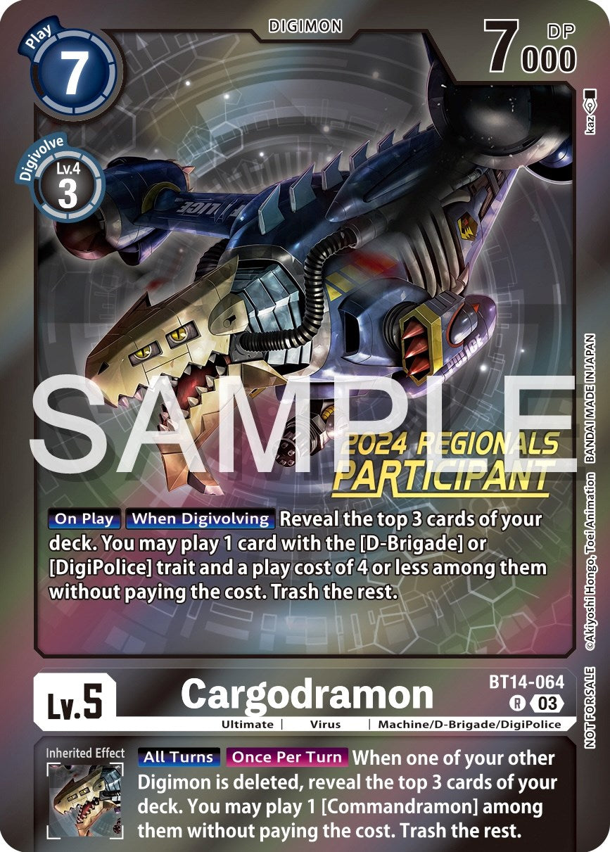 Cargodramon [BT14-064] (2024 Regionals Participant) [Blast Ace Promos] | Red Riot Games CA