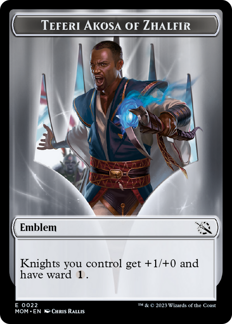 Soldier // Teferi Akosa of Zhalfir Emblem Double-Sided Token [March of the Machine Tokens] | Red Riot Games CA
