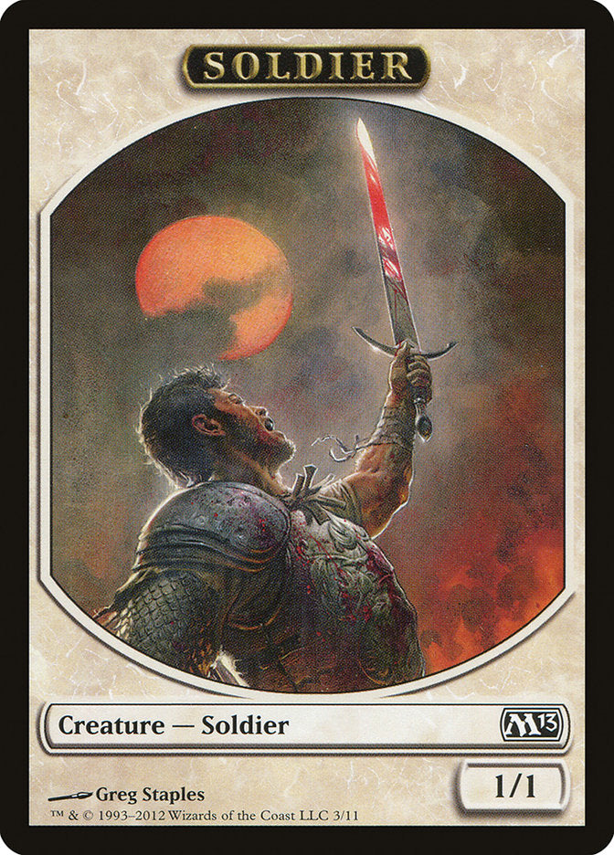 Soldier Token [Magic 2013 Tokens] | Red Riot Games CA