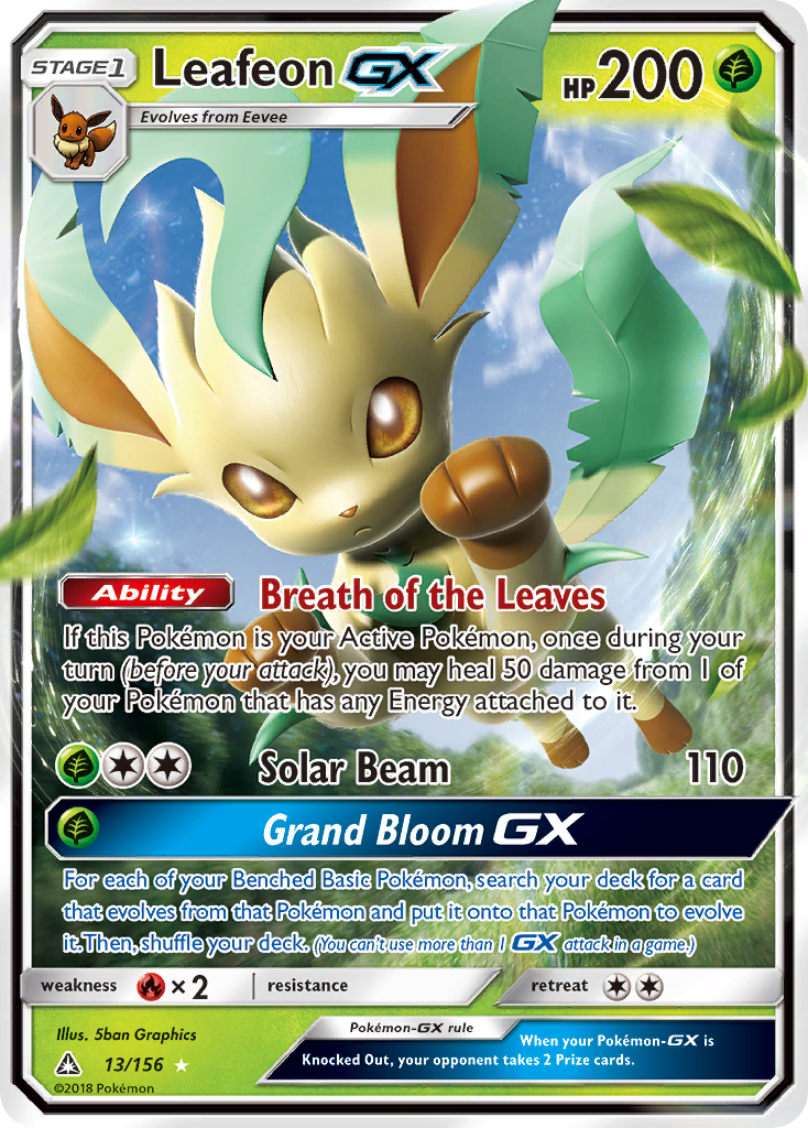 Leafeon GX (13/156) [Sun & Moon: Ultra Prism] | Red Riot Games CA