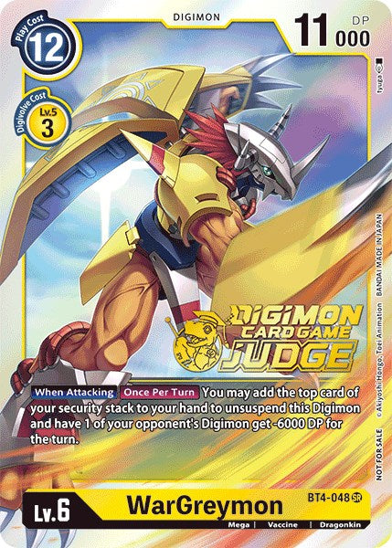 WarGreymon [BT4-048] (Judge Pack 1) [Great Legend Promos] | Red Riot Games CA