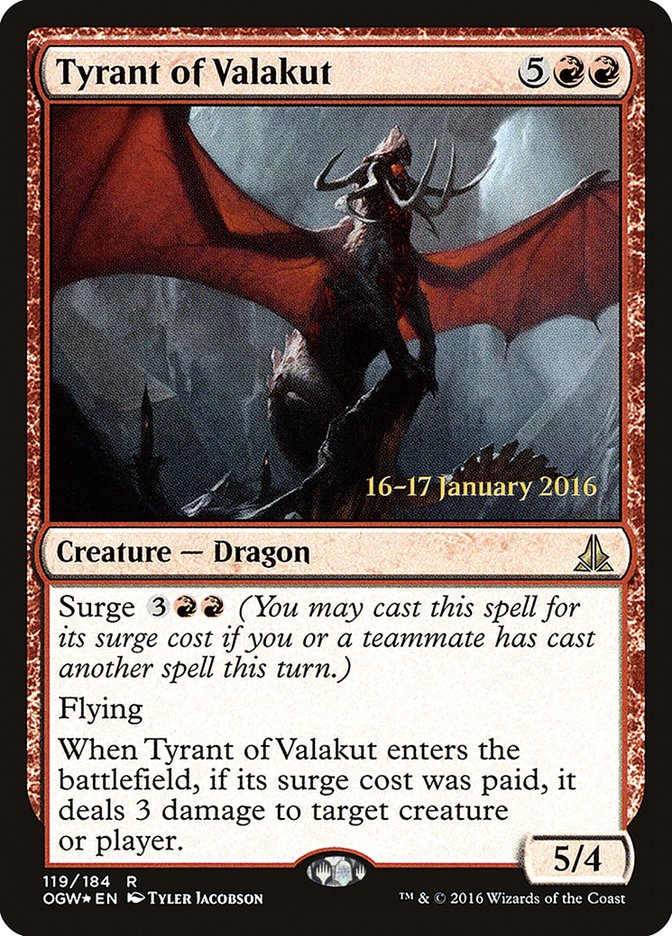 Tyrant of Valakut [Oath of the Gatewatch Prerelease Promos] | Red Riot Games CA