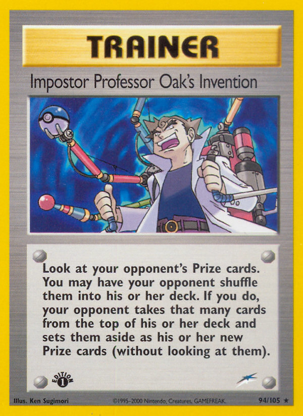 Impostor Professor Oak's Invention (94/105) [Neo Destiny 1st Edition] | Red Riot Games CA