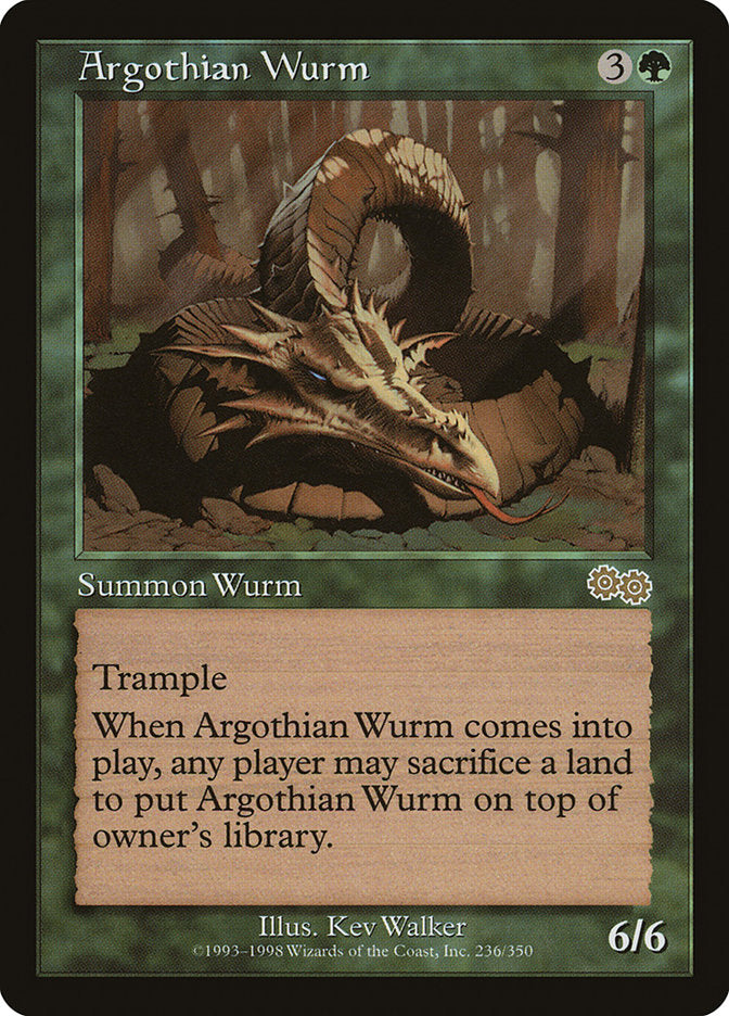 Argothian Wurm [Urza's Saga] | Red Riot Games CA