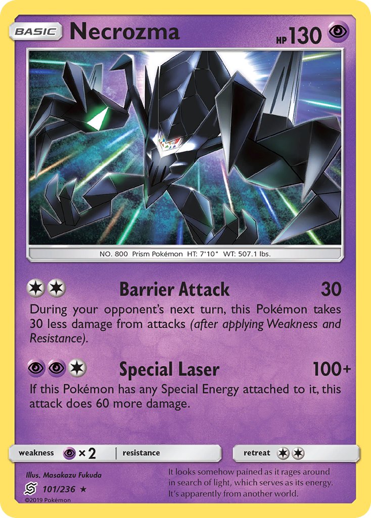 Necrozma (101/236) (Cracked Ice Holo) (Theme Deck Exclusive) [Sun & Moon: Unified Minds] | Red Riot Games CA