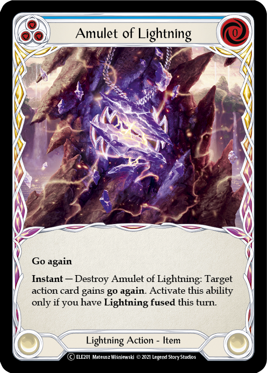 Amulet of Lightning [U-ELE201] (Tales of Aria Unlimited)  Unlimited Rainbow Foil | Red Riot Games CA