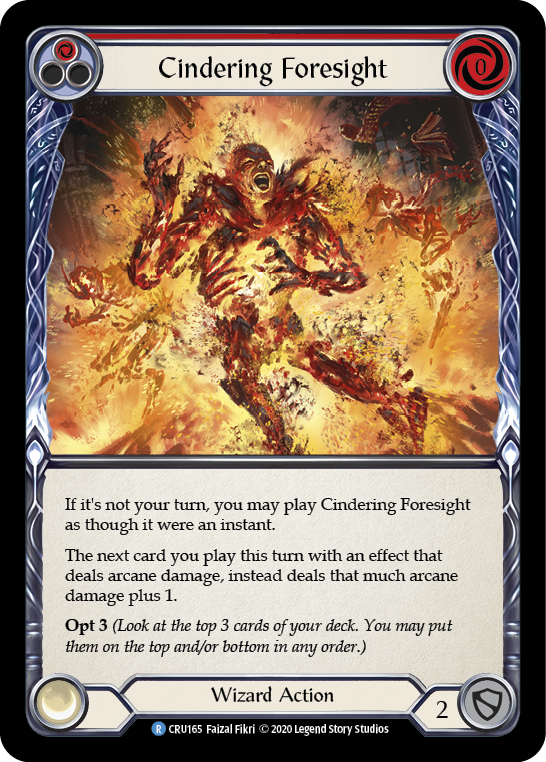 Cindering Foresight (Red) [CRU165] (Crucible of War)  1st Edition Normal | Red Riot Games CA