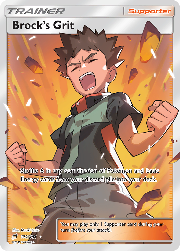 Brock's Grit (172/181) [Sun & Moon: Team Up] | Red Riot Games CA