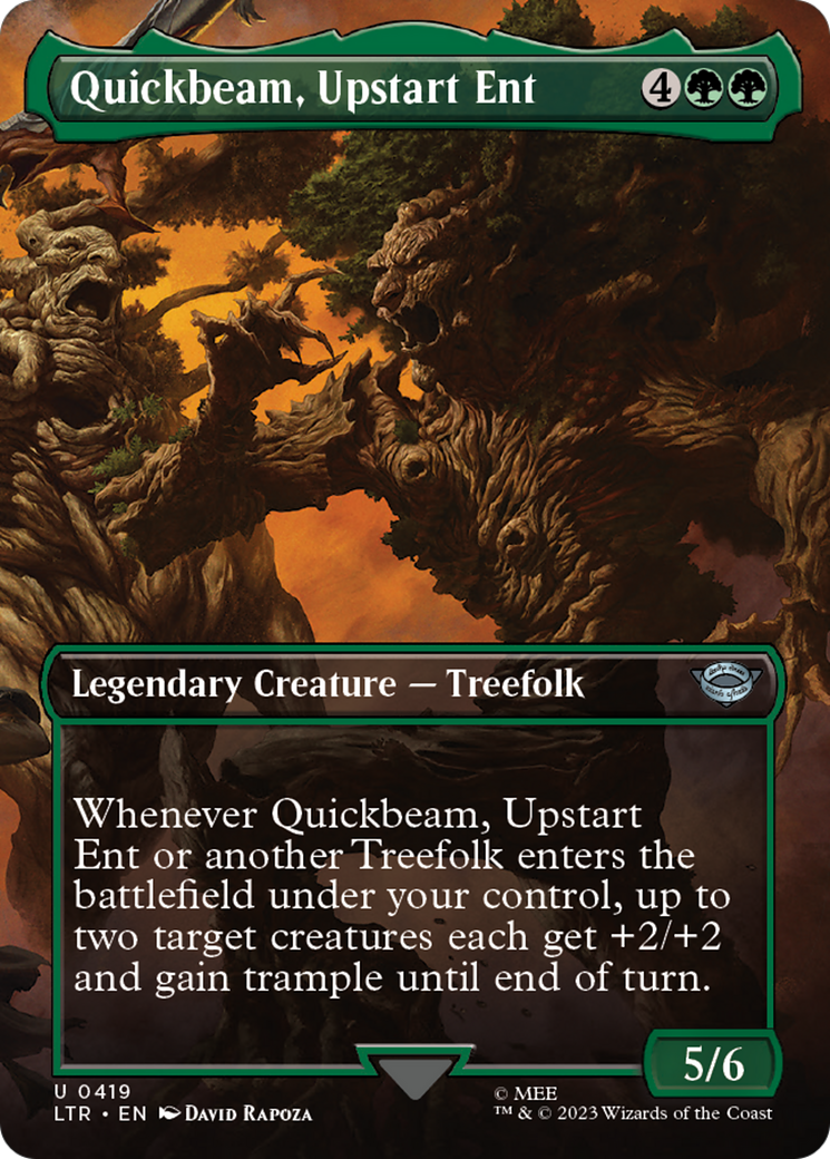 Quickbeam, Upstart Ent (Borderless Alternate Art) [The Lord of the Rings: Tales of Middle-Earth] | Red Riot Games CA