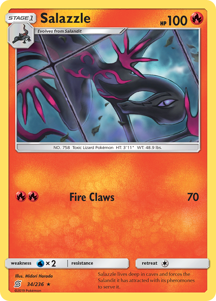Salazzle (34/236) [Sun & Moon: Unified Minds] | Red Riot Games CA