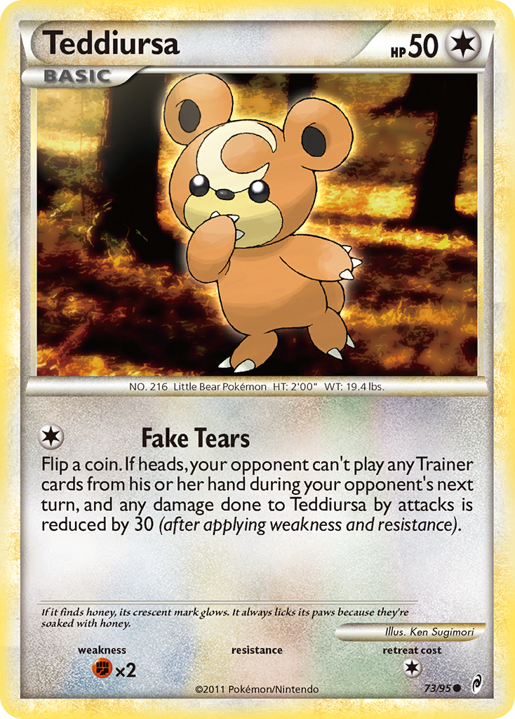 Teddiursa (73/95) [HeartGold & SoulSilver: Call of Legends] | Red Riot Games CA