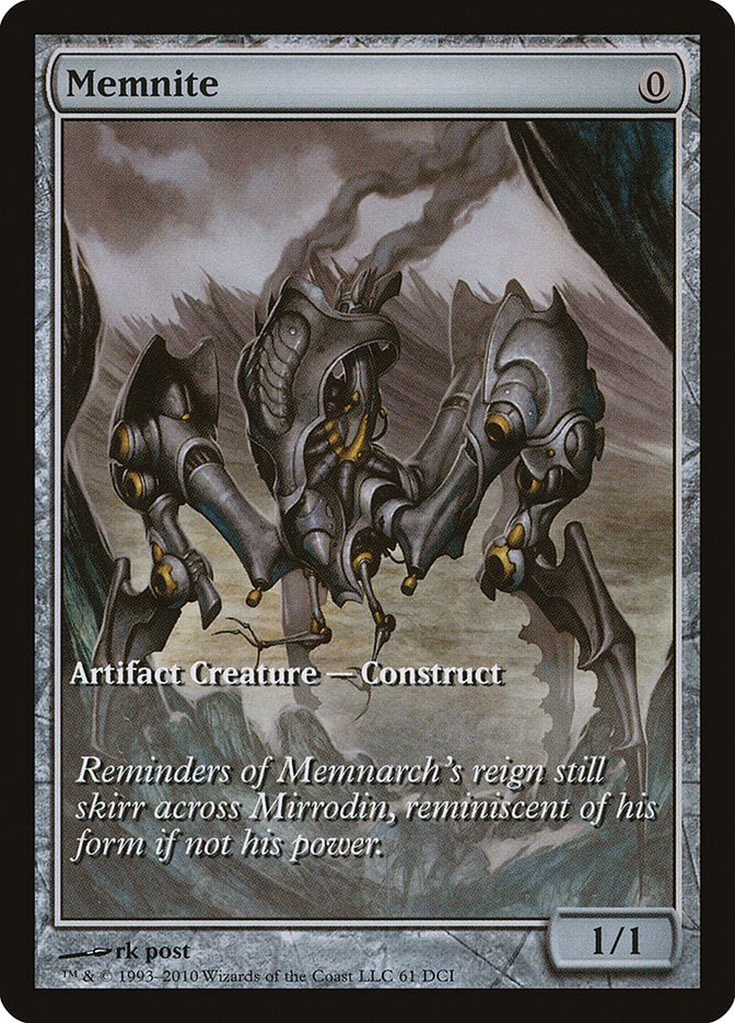 Memnite (Game Day) (Extended Art) [Scars of Mirrodin Promos] | Red Riot Games CA