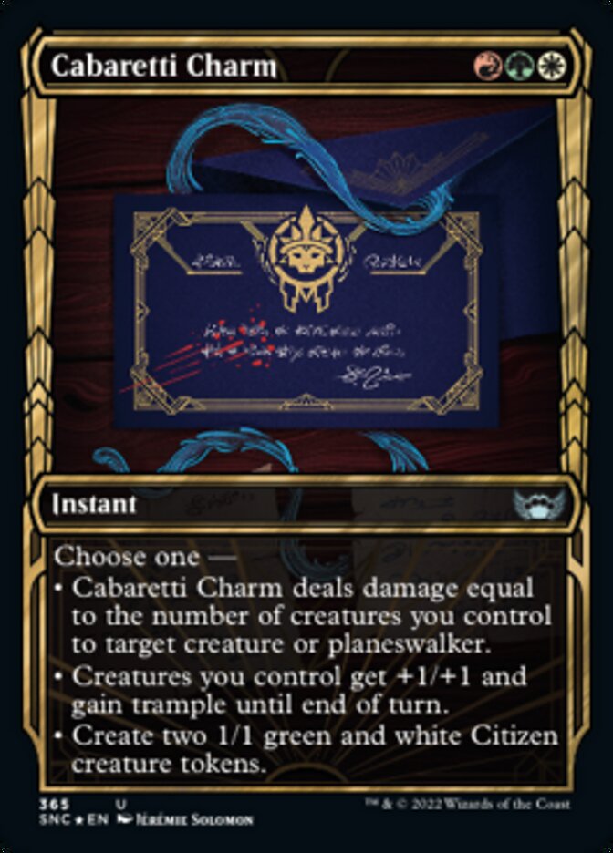 Cabaretti Charm (Showcase Golden Age Gilded Foil) [Streets of New Capenna] | Red Riot Games CA