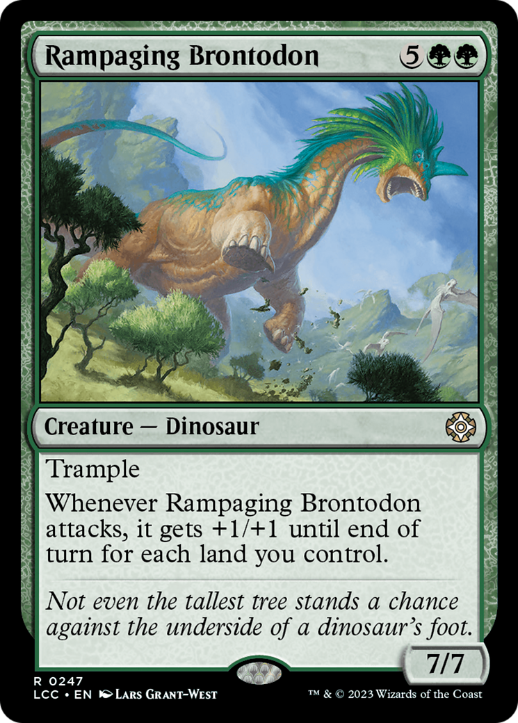 Rampaging Brontodon [The Lost Caverns of Ixalan Commander] | Red Riot Games CA