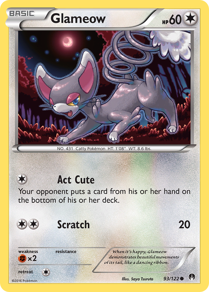 Glameow (93/122) [XY: BREAKpoint] | Red Riot Games CA