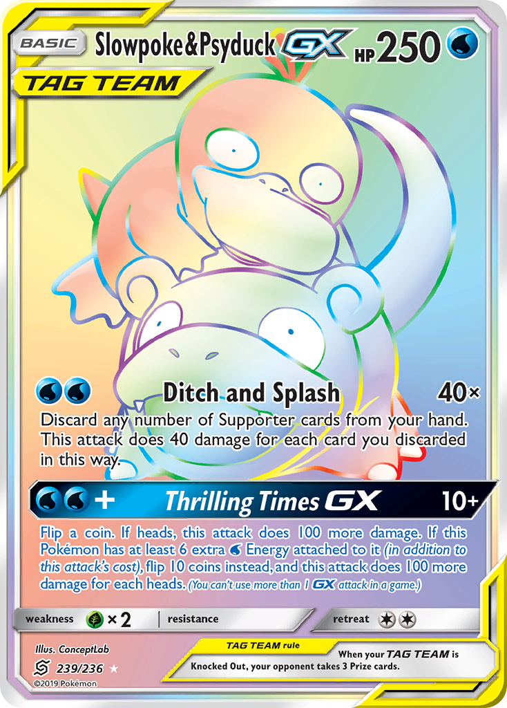 Slowpoke & Psyduck GX (239/236) [Sun & Moon: Unified Minds] | Red Riot Games CA
