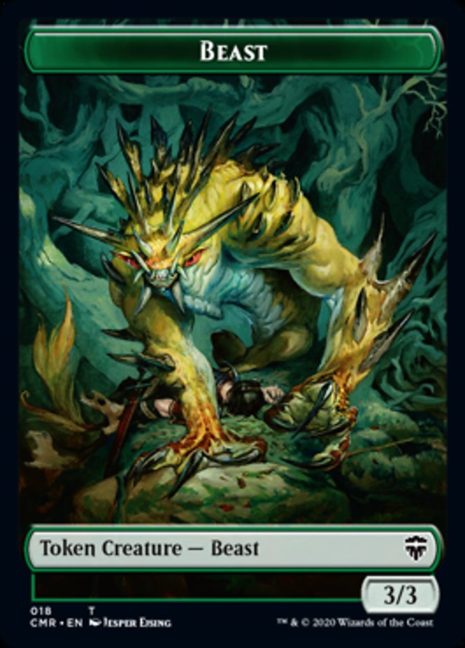 Beast (18) // Beast (19) Double-Sided Token [Commander Legends Tokens] | Red Riot Games CA