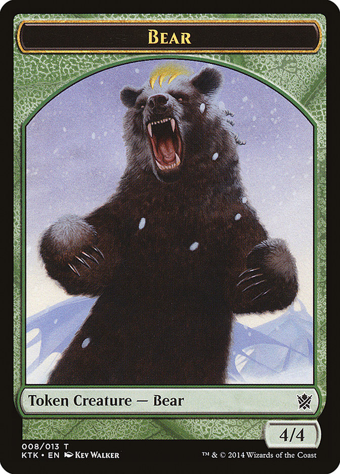 Bear Token [Khans of Tarkir Tokens] | Red Riot Games CA
