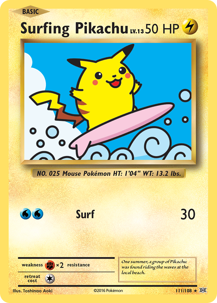 Surfing Pikachu (111/108) [XY: Evolutions] | Red Riot Games CA