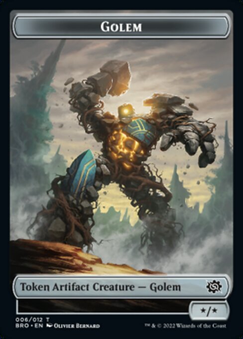 Powerstone // Golem Double-Sided Token [The Brothers' War Tokens] | Red Riot Games CA
