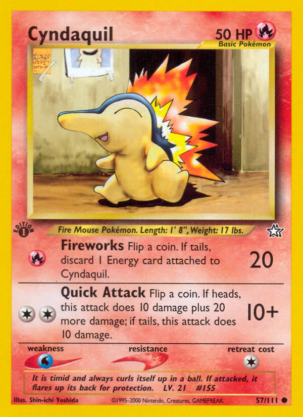 Cyndaquil (57/111) [Neo Genesis 1st Edition] | Red Riot Games CA