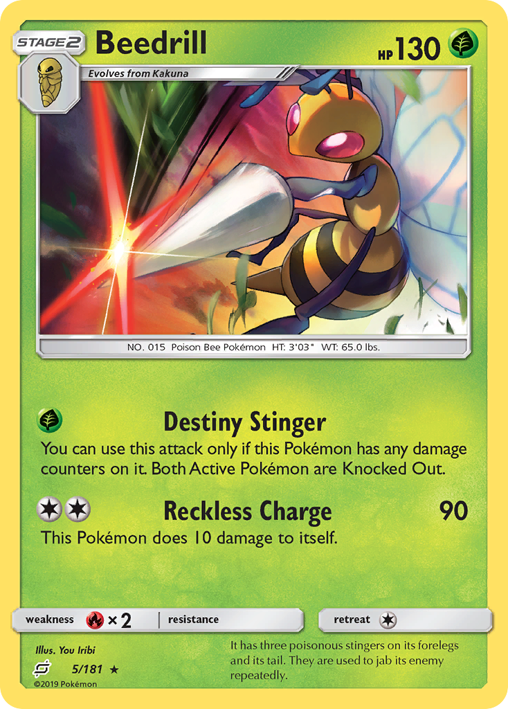 Beedrill (5/181) [Sun & Moon: Team Up] | Red Riot Games CA