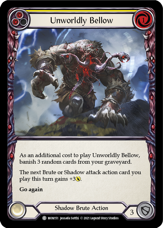 Unworldly Bellow (Yellow) [MON151] (Monarch)  1st Edition Normal | Red Riot Games CA