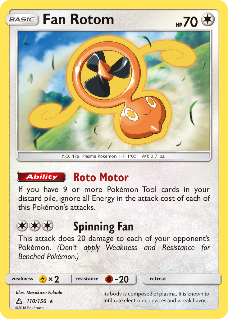 Fan Rotom (110/156) [Sun & Moon: Ultra Prism] | Red Riot Games CA