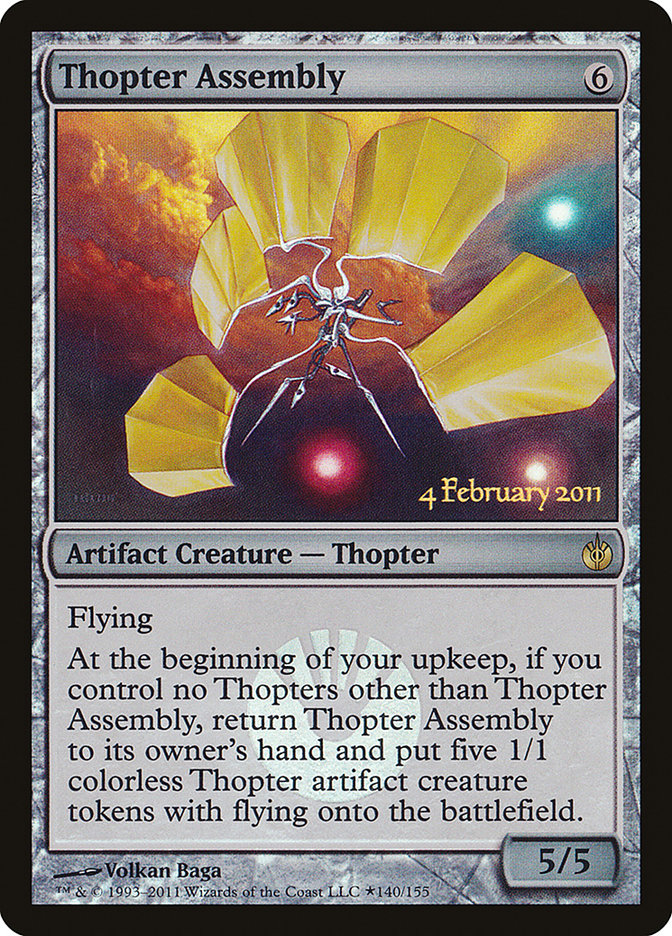 Thopter Assembly [Mirrodin Besieged Prerelease Promos] | Red Riot Games CA