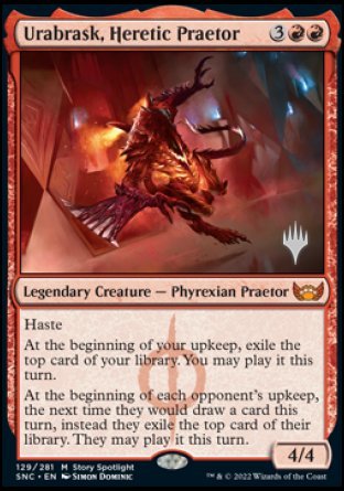 Urabrask, Heretic Praetor (Promo Pack) [Streets of New Capenna Promos] | Red Riot Games CA