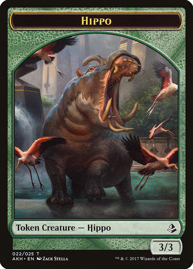 Aven Wind Guide // Hippo Double-Sided Token [Amonkhet Tokens] | Red Riot Games CA