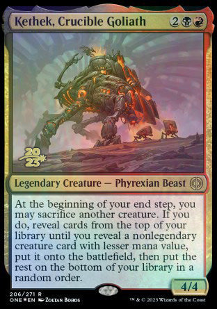 Kethek, Crucible Goliath [Phyrexia: All Will Be One Prerelease Promos] | Red Riot Games CA